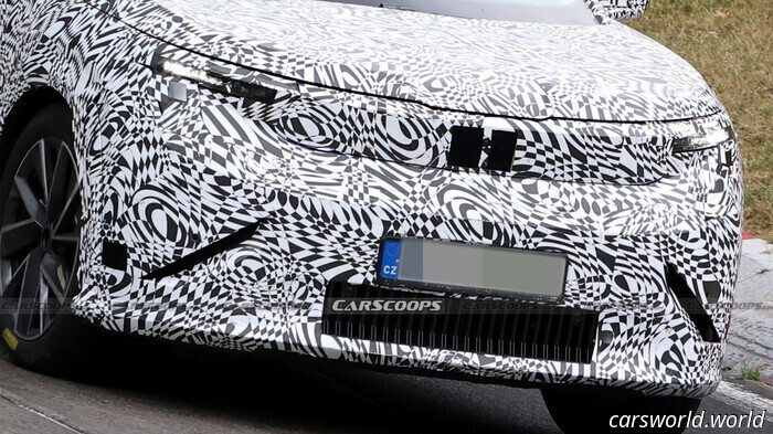 Skoda's Competitor to the Kia EV9 Is Clearly Not Concealing Itself with This BMW Camouflage | Carscoops